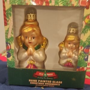 Handcrafted Angel Ornaments - Gold and White